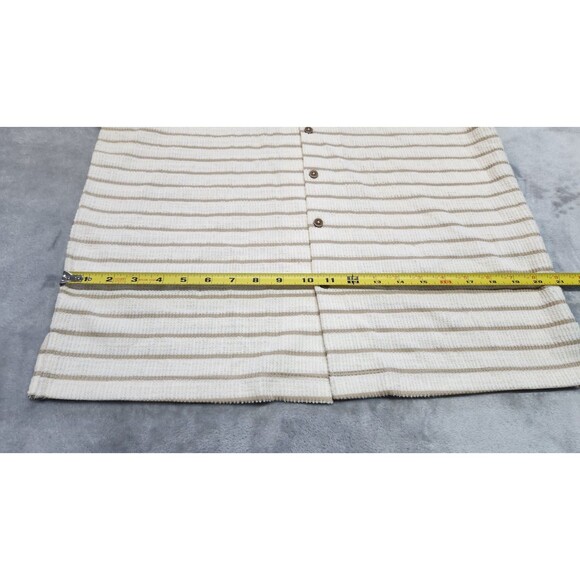 The Commons Men's Small Off White Slub Short Sleeve Button Down Shirt NWT - Picture 8 of 9